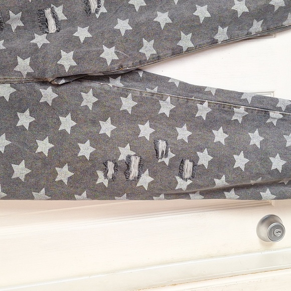POL Star Print Distressed baggy jeans Jogger  Women Small - Picture 9 of 10